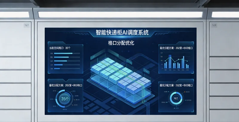 专线物流公司仓库货物堆积，车辆排队等待装卸的繁忙场景
