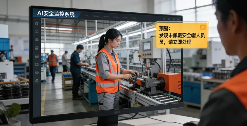 生物质电厂燃料堆场广角画面，标注潜在风险区域