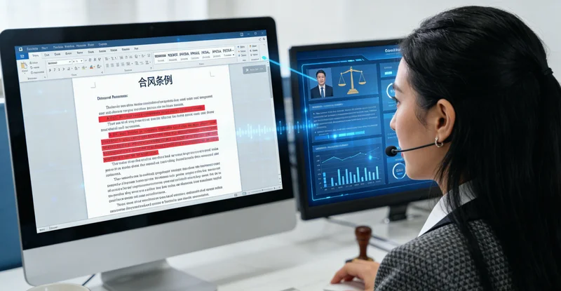 办公桌上堆满各种格式的医疗证明和理赔单据，一名理赔员正在疲惫地核对。