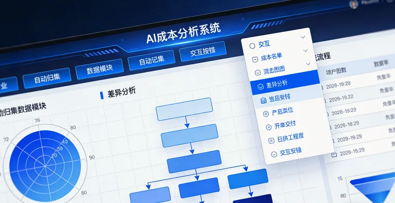 一个简单的饼状图,展示医学检验所引入AI辅助诊断的软硬件及隐性成本构成