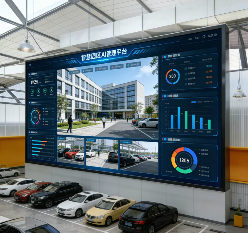 工程师正在锻造产线旁对AI视觉分拣系统进行现场调试与测试