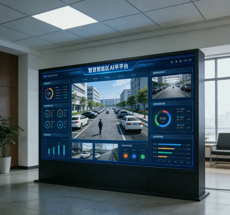 工程师正在锻造生产线旁调试AI视觉检测设备