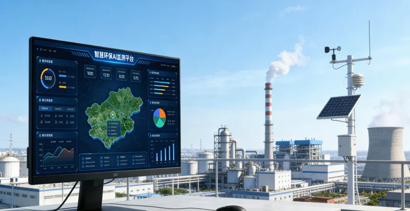 制药厂污水处理站中控室，屏幕显示复杂数据