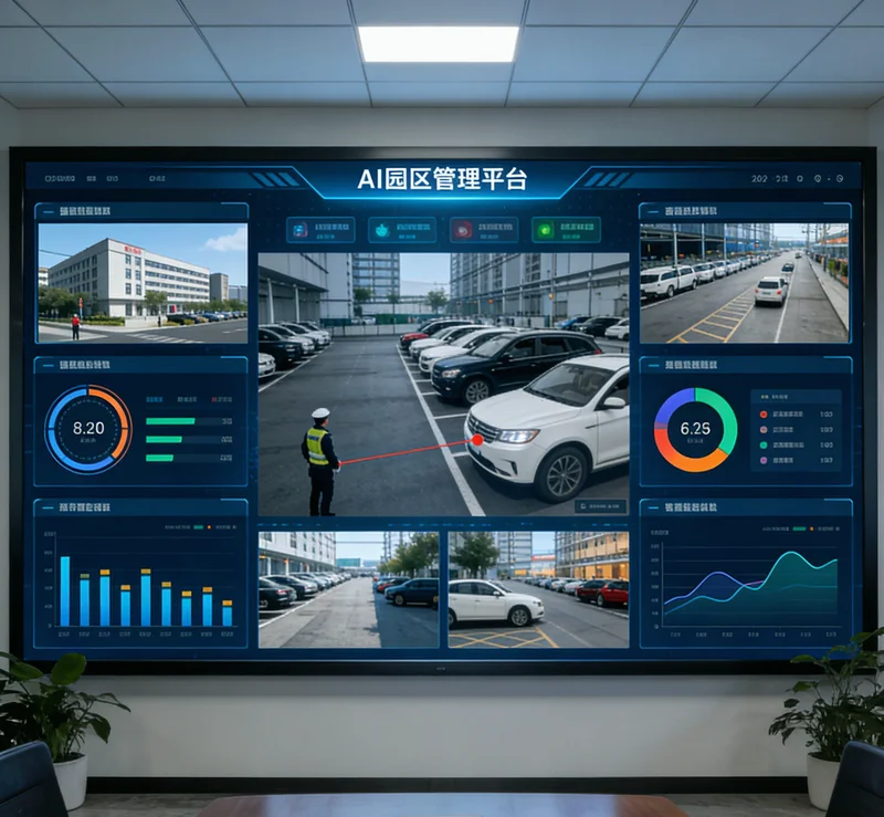 水质检测工程师在实验室使用平板电脑与AI问答系统交互，屏幕上显示水质参数和诊断建议