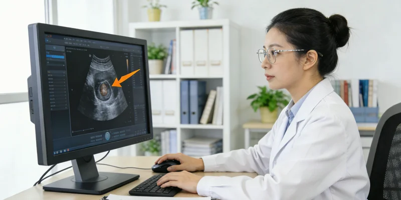 电脑屏幕上显示着手机中板的3D仿真界面，几个关键装配区域被标红提示风险。