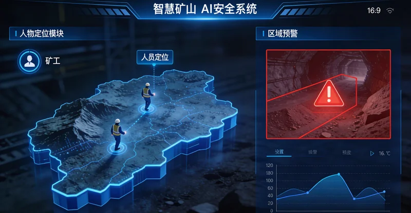 成衣厂烫台工作区示意图，标注手部与高温滚轴的危险距离