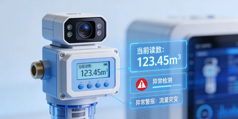 一张模拟的Excel手工能耗统计表，旁边放着纸质记录本，画面略显杂乱