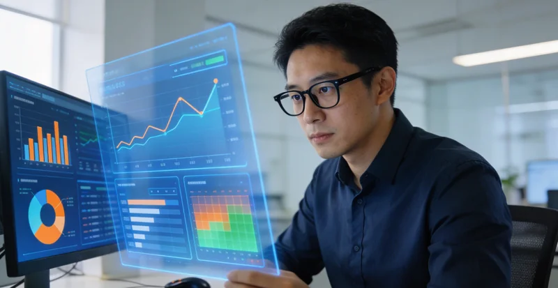 一位注塑厂老板在车间对照维修记录本,与老师傅讨论设备问题