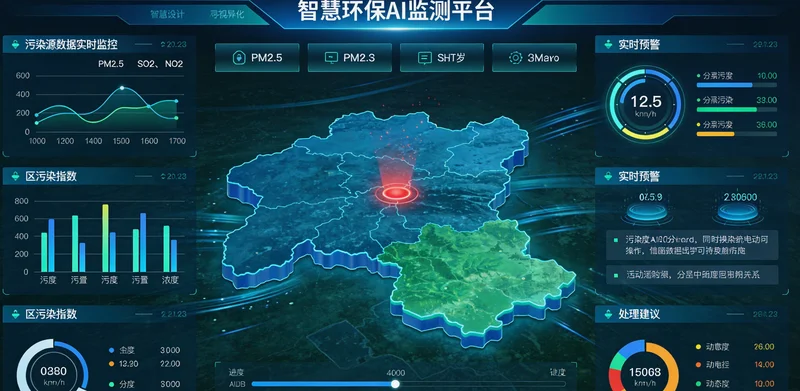 注塑机关键部位传感器安装示意图，如电机、液压泵、螺杆等处